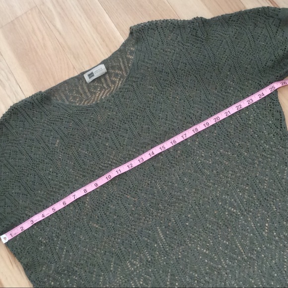 Open Knit Olive Green Look by M Tunic - Picture 5 of 7